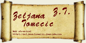 Željana Tomecić vizit kartica